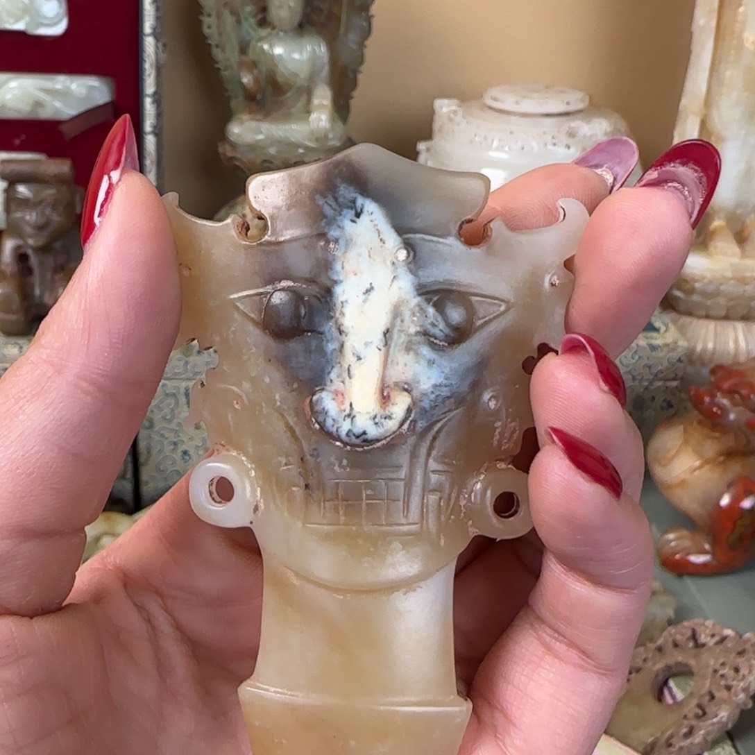 大***唐和田玉未镶嵌挂件