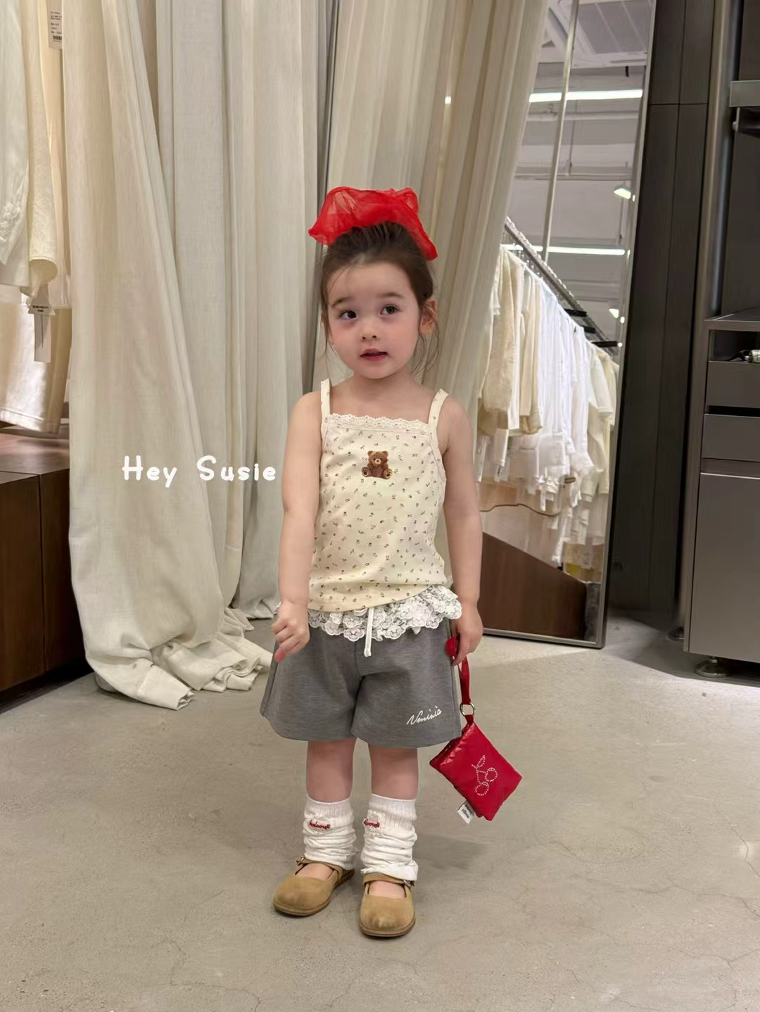 (No退No换）susie苏西原版2025新款实体品牌吊带短裤童装