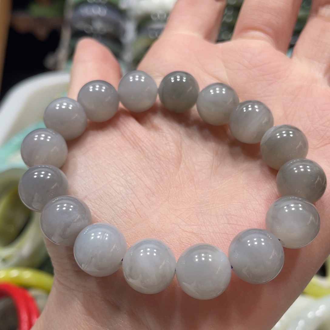 和田玉手链未镶嵌微瑕