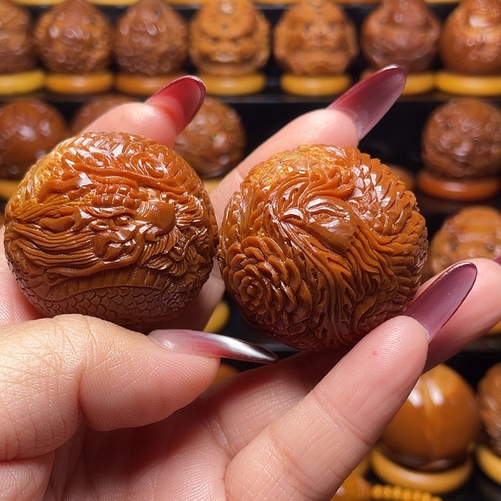 碎***碎把件橄榄核橄榄雕刻