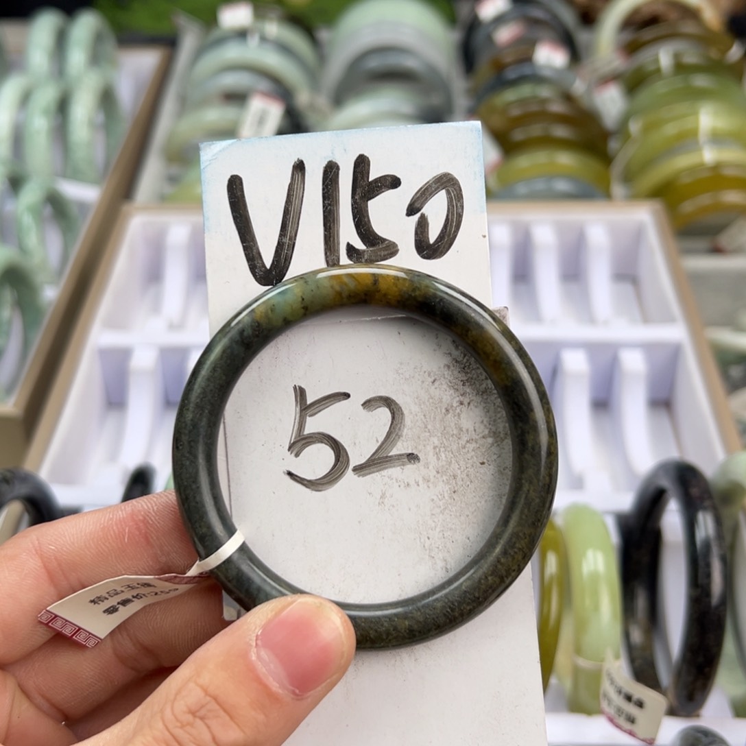 岫玉手镯未镶嵌天然岫玉微瑕