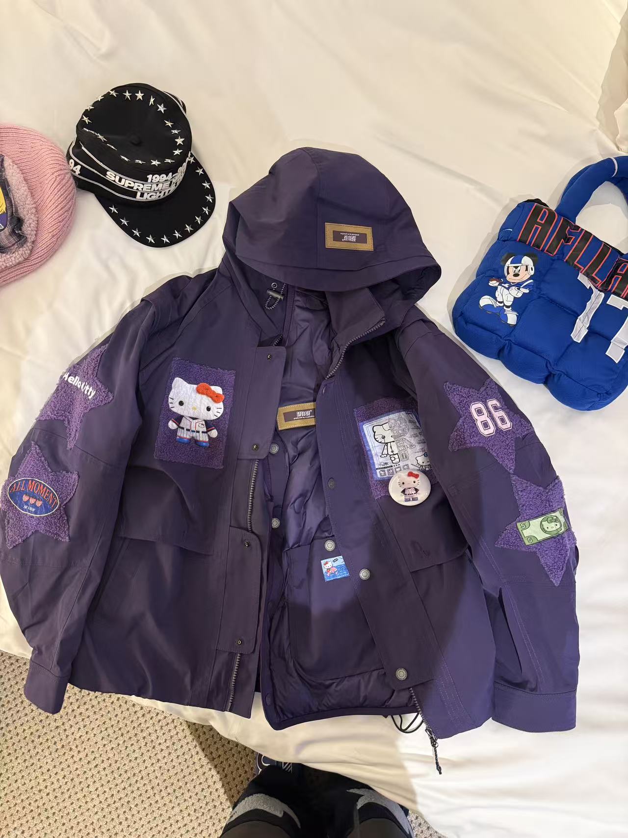 AF设计   紫色 手工款定制 夹克外套  不退换