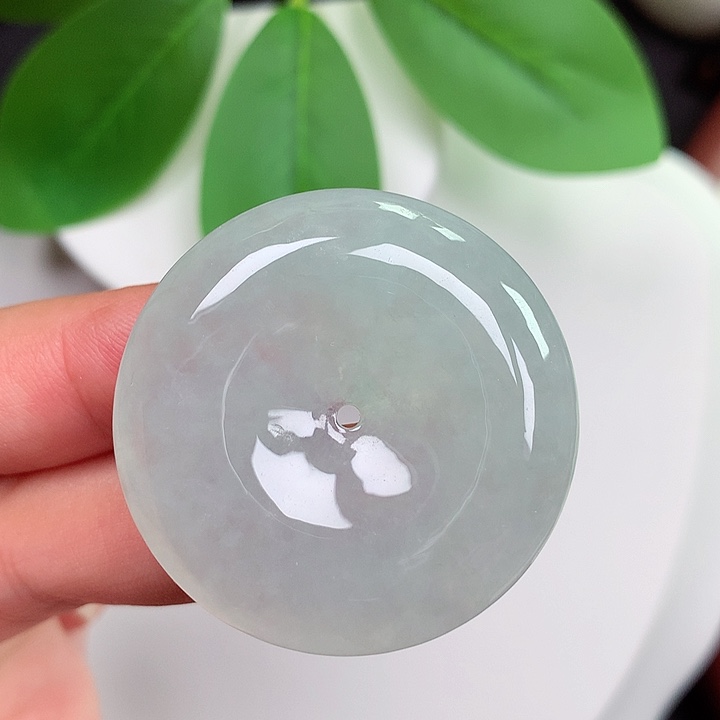 颈饰未镶嵌翡翠平安扣 35.3x7.8mm