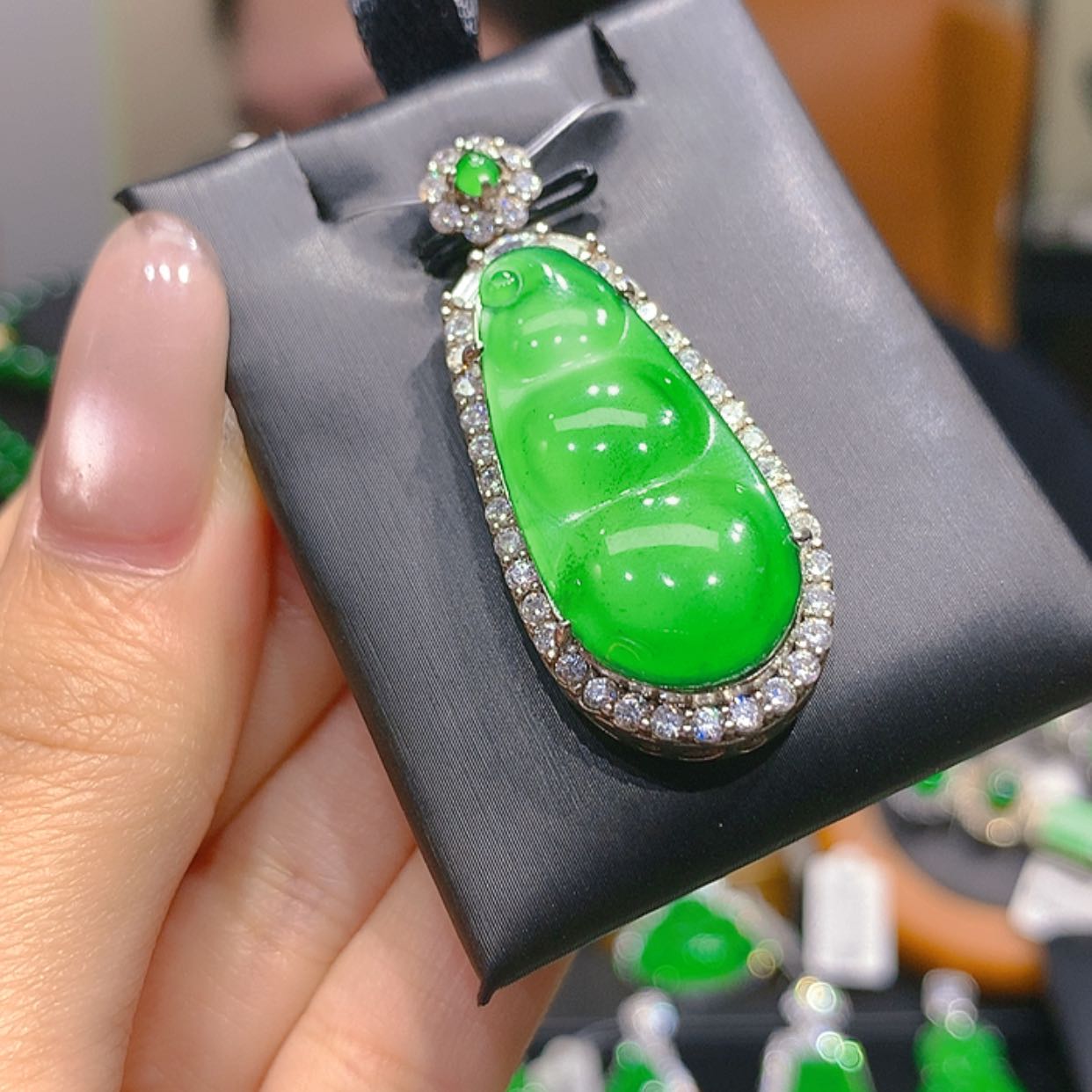 【闪购商品】翡翠银S925镶嵌颈饰3柒姐