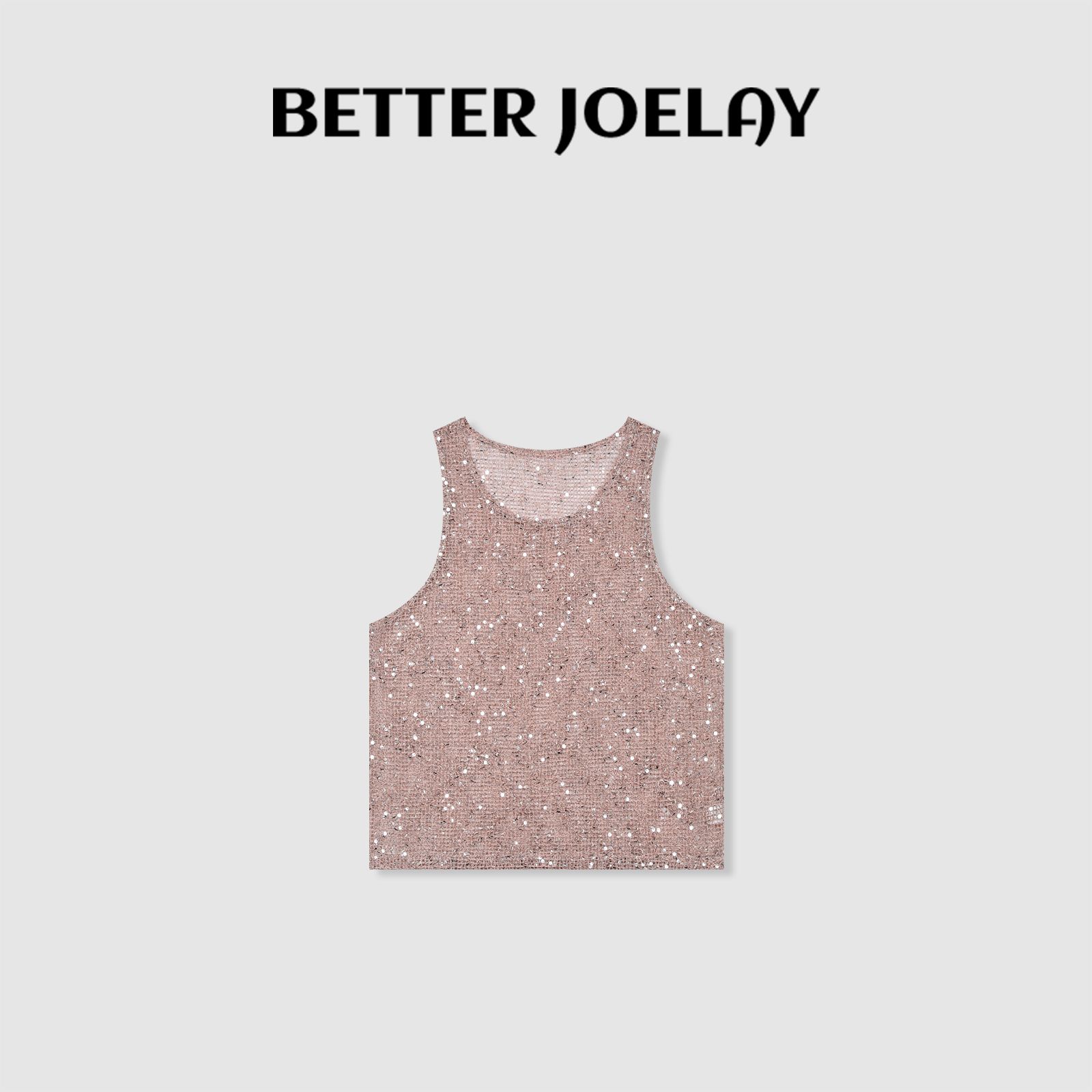 BETTERJOELAY -【慵懒珠片】时尚吊带背心百搭气质休闲风Z0778