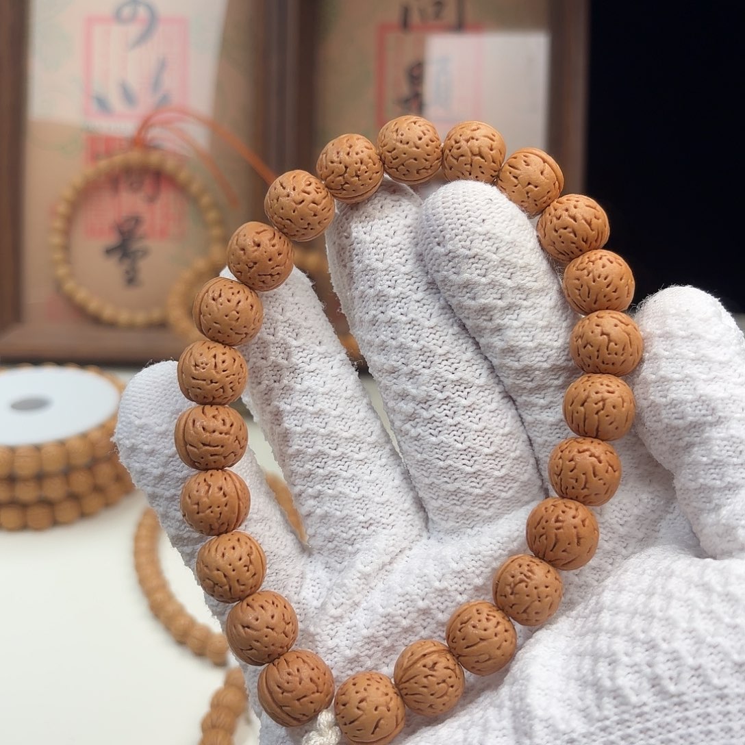 生***味桃核手串1.3「野丹」野生桃核手持