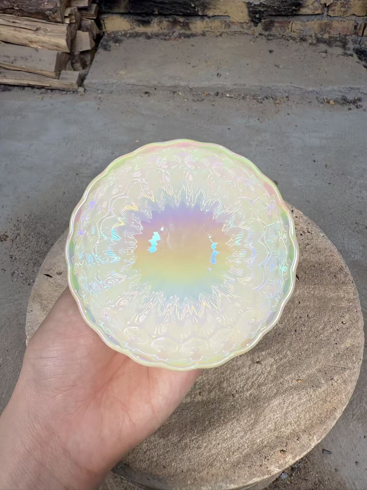 高端茶器 七彩白贝