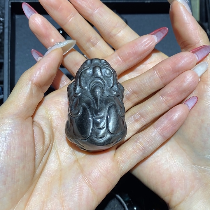 黑曜岩珠宝奇石未镶嵌李*坤