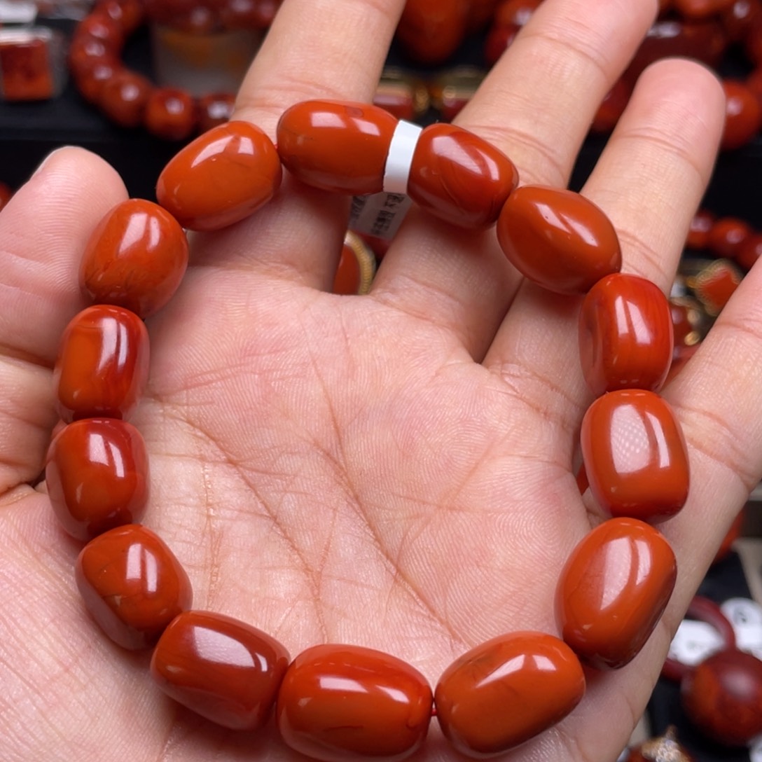 南红玛瑙珠宝奇石未镶嵌单圈