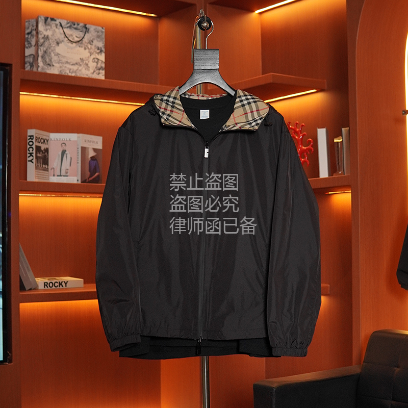 JK002//2025SS【经典格纹】男士连帽外套时尚（雪儿）