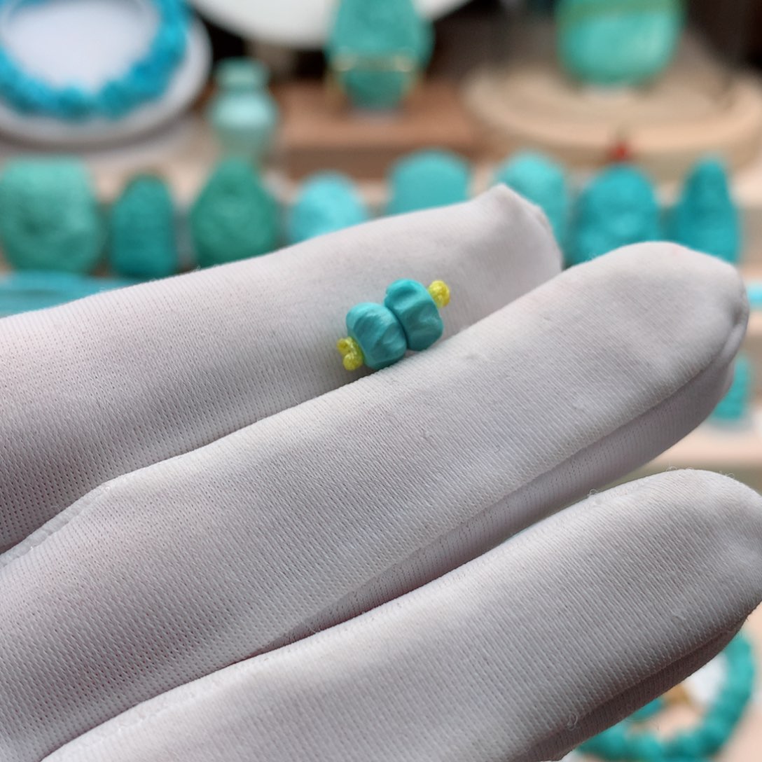 绿松石珠宝奇石未镶嵌6mm