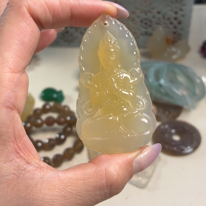 玛瑙/玉髓未镶嵌吊坠(不含链)