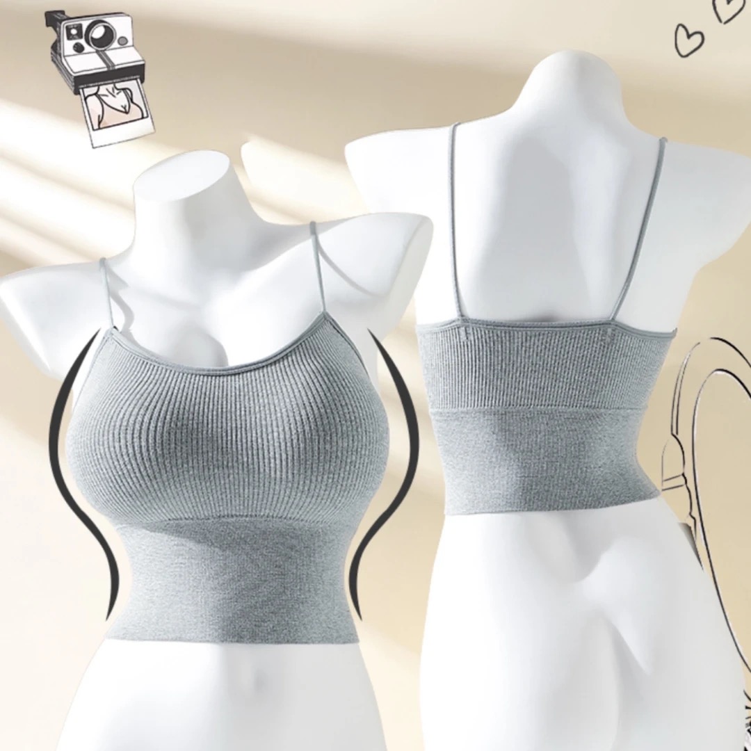 【主播内搭 全额运补】辣妹显大自然外扩厚杯可拆卸胸垫吊带背心