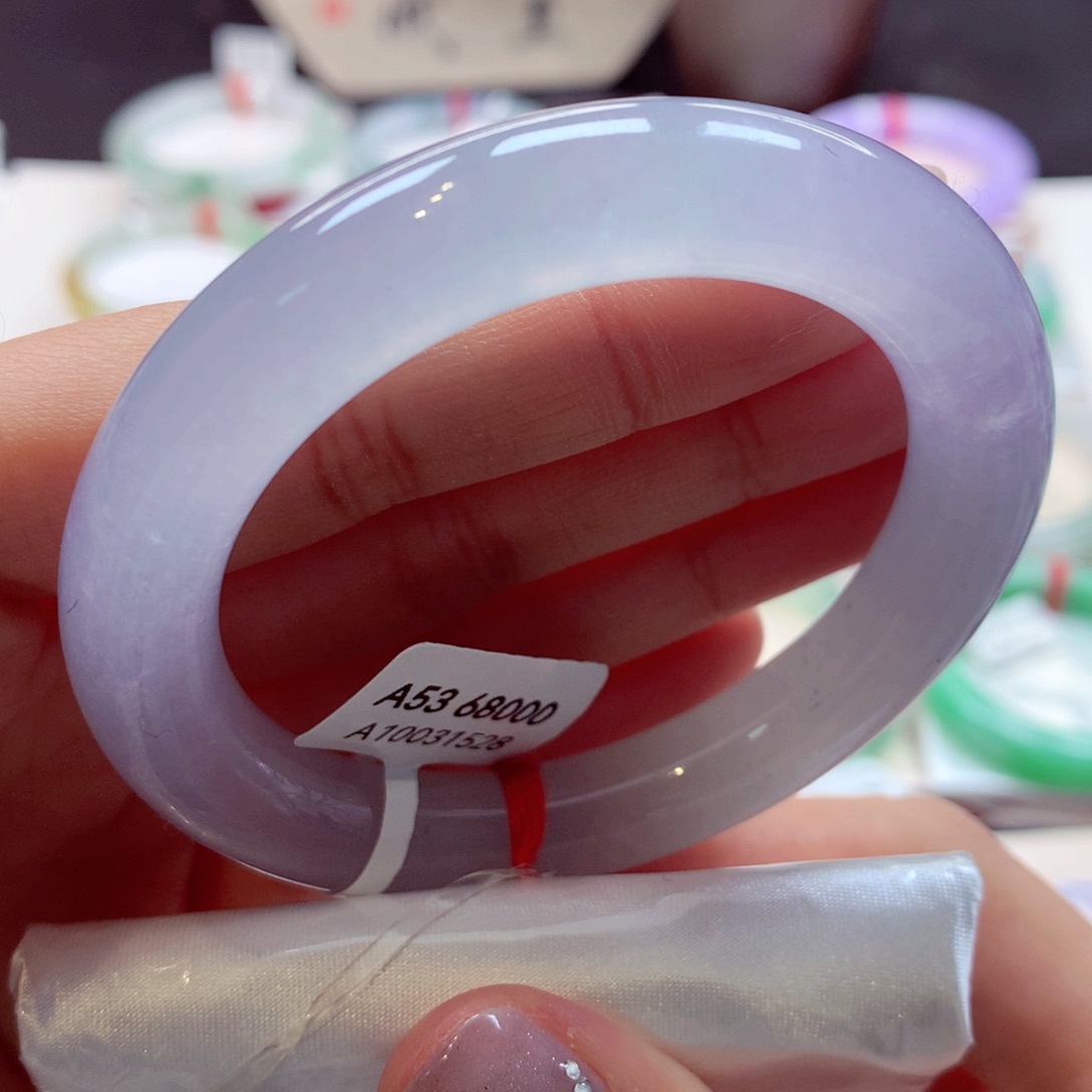 翡翠手镯未镶嵌29圆条77