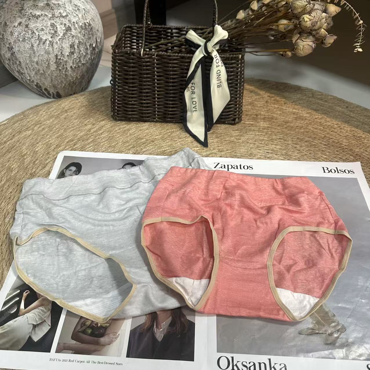 【汉麻女士内裤单条装】汉麻针织中高腰舒适透气内裤三角单条装