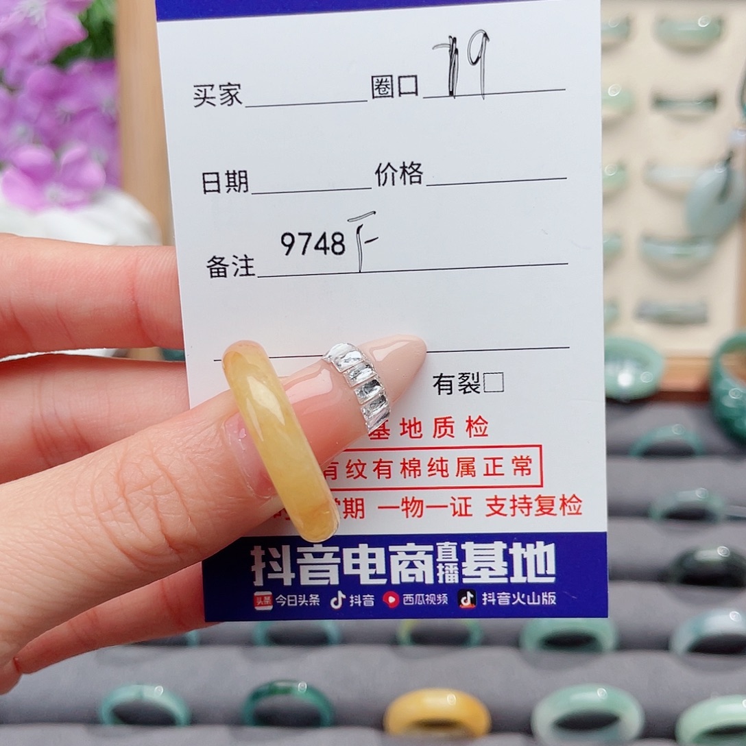 翡翠未镶嵌戒指F9748