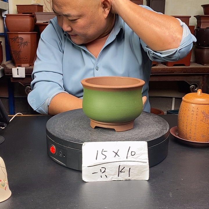 紫砂花盆货号一只K1