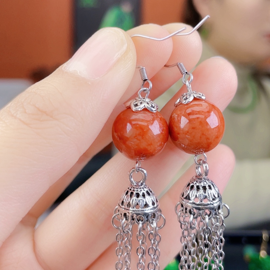 翡翠未镶嵌耳饰饰品