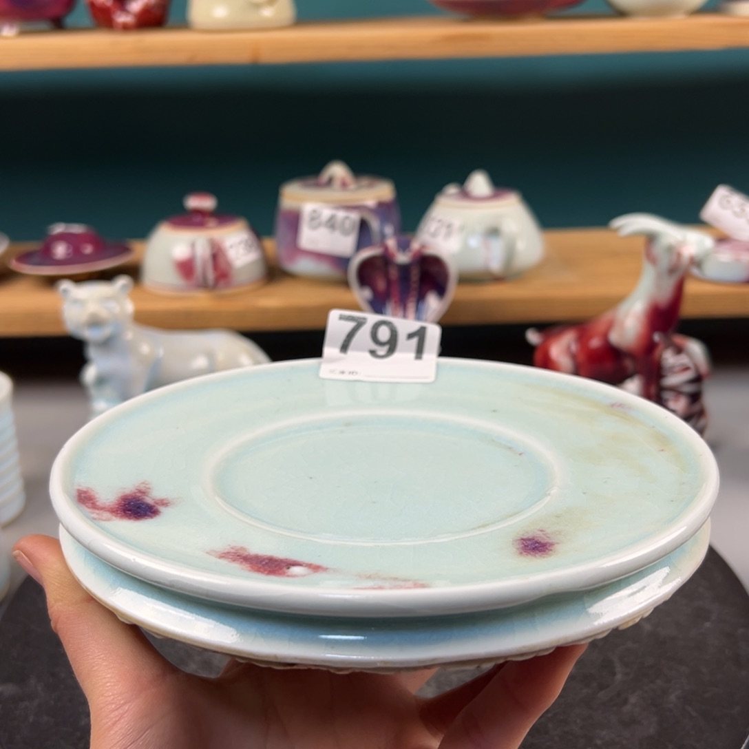 瓷片微瑕壶承玉石釉纯手工