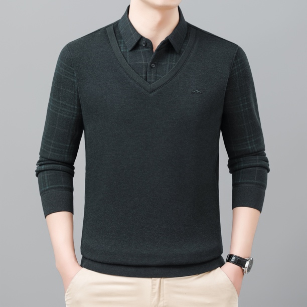 加绒加厚假两件9857（冬季新款）