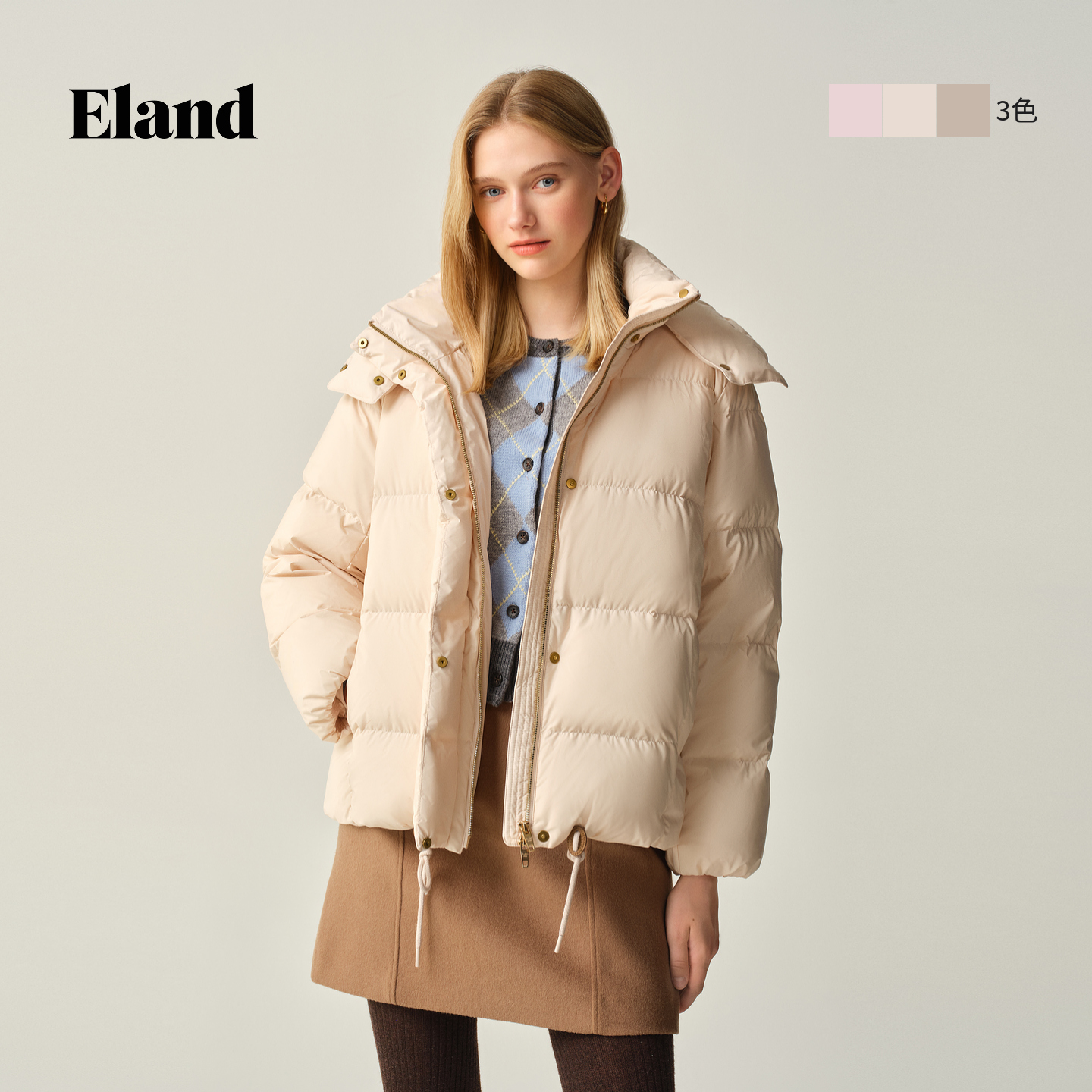 【90绒】衣恋2025冬季新款鸭绒长袖连帽保暖外套羽绒服女EEJDF8TS02