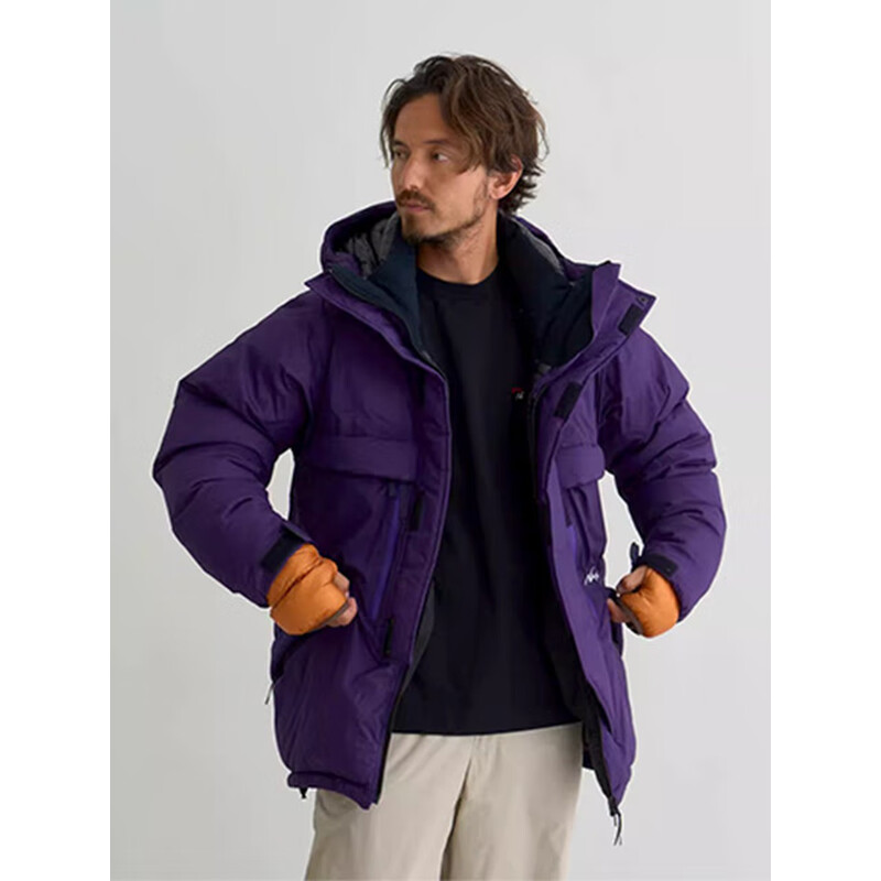 冬季户外滑雪秋冬860蓬连帽款200g白鹅绒厚款防风抗寒羽绒服