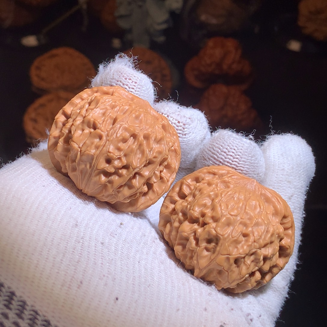 文玩核桃把件A6全品无修龙眼狮子头