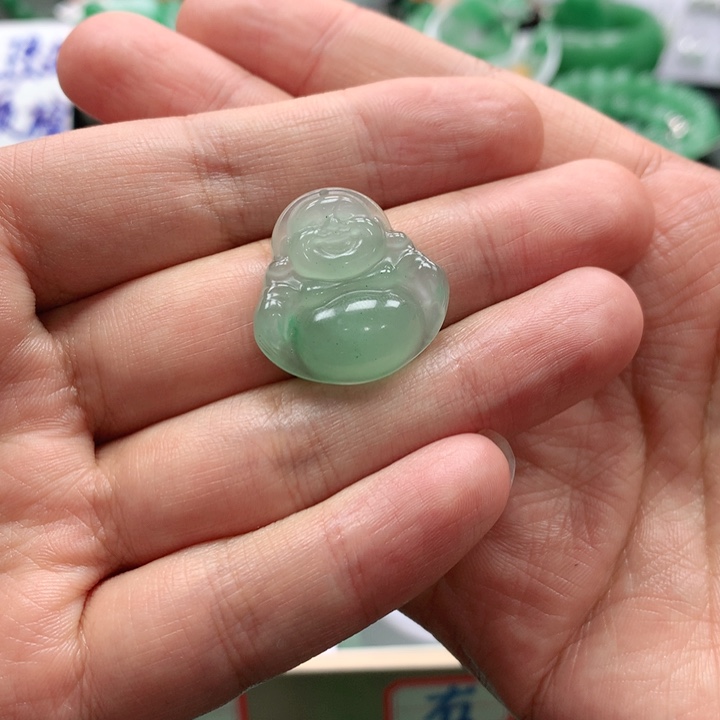 ～****石英质玉未镶嵌吊坠青青-吊坠-多人