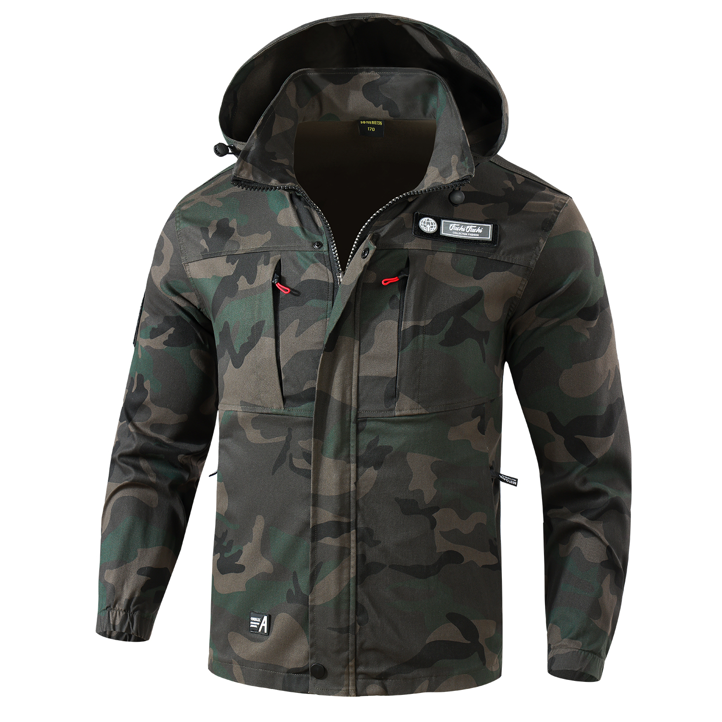 春秋弹力工作服套装男女外套汽修工地耐磨迷彩工装加厚劳保服