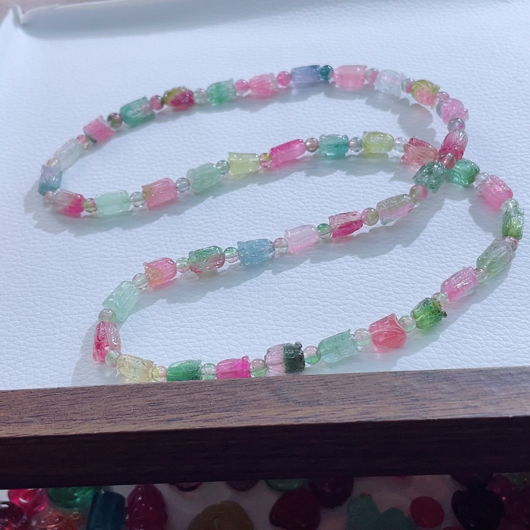 碧玺手链未镶嵌6.5mm左右