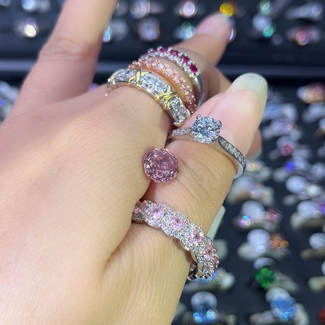 莫桑石非金属SH微镶四爪（换干枯玫瑰切）一卡-20