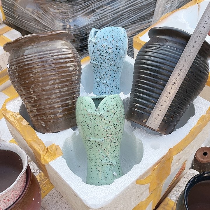 无铅玻璃宜兴紫砂花盆