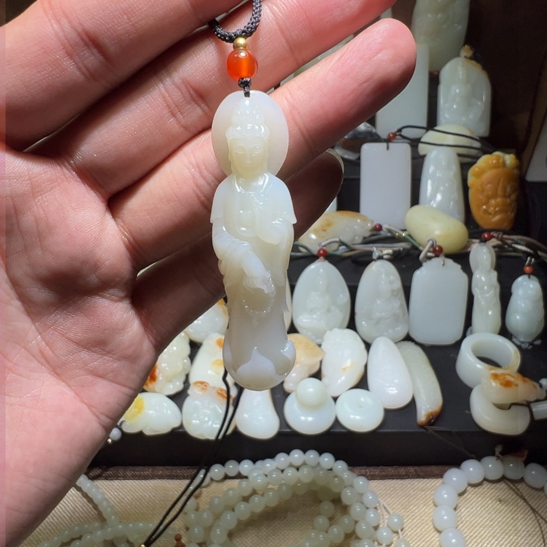 和田玉吊坠(不含链)未镶嵌