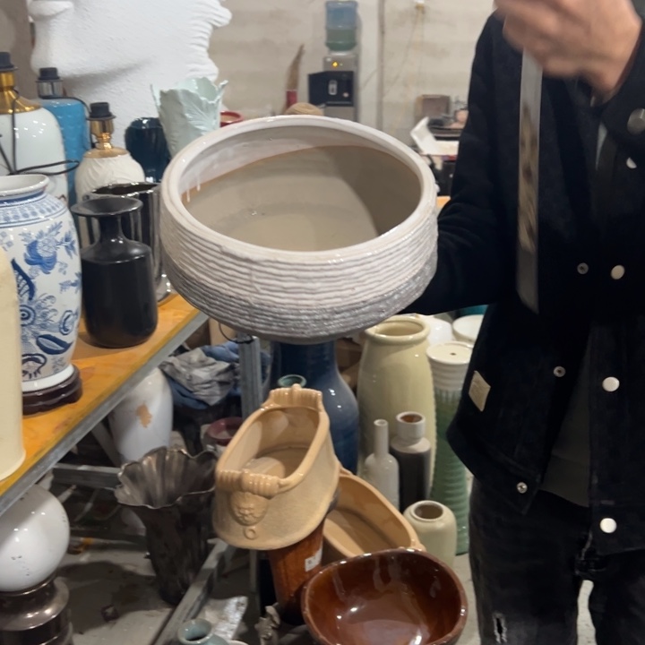 摆件高度10厘米口径21厘米微瑕捡漏底孔