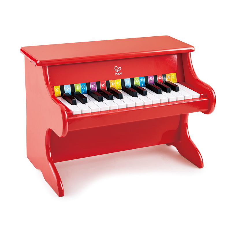 Hape 25键钢琴 红色