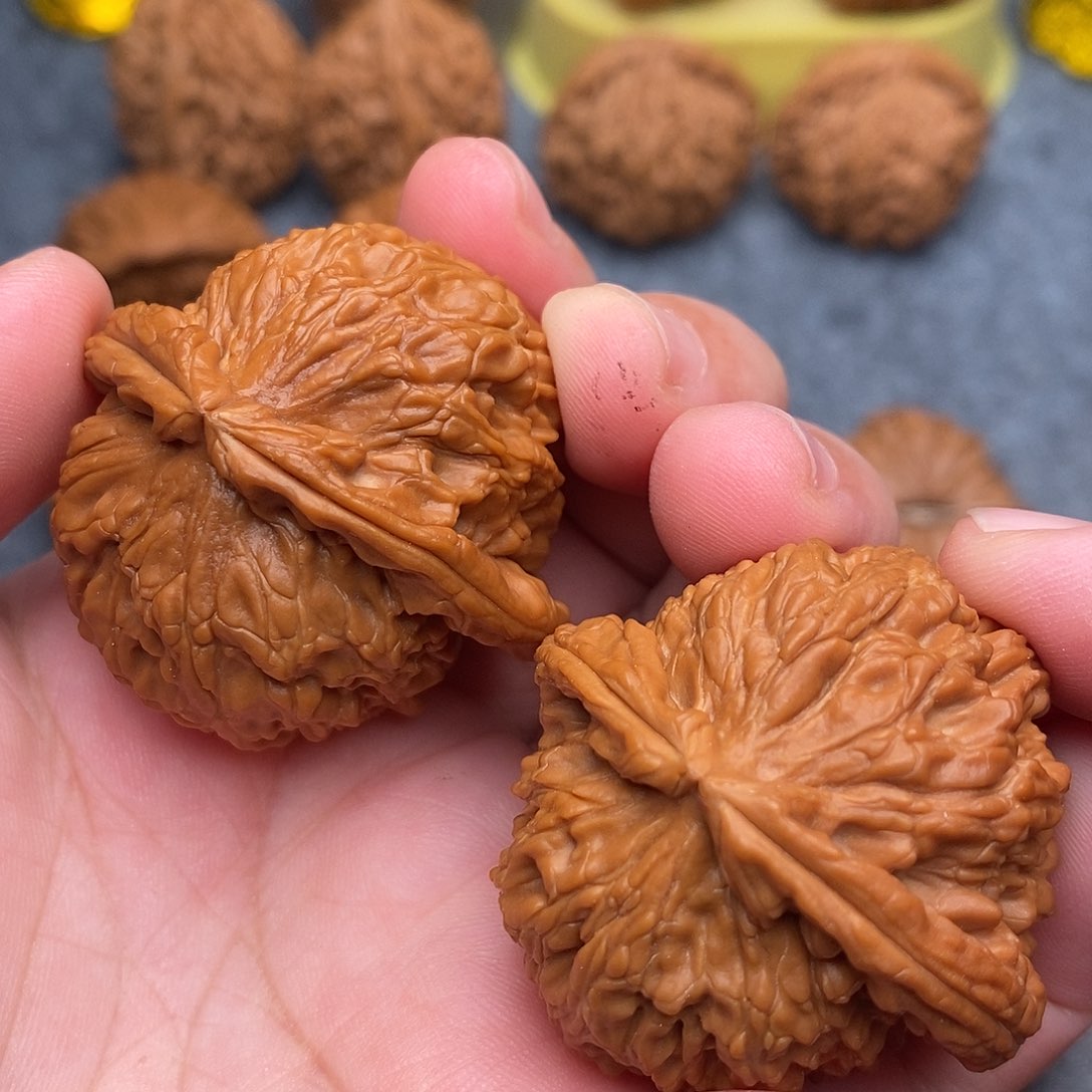 文玩核桃把件42全品绝配白狮子