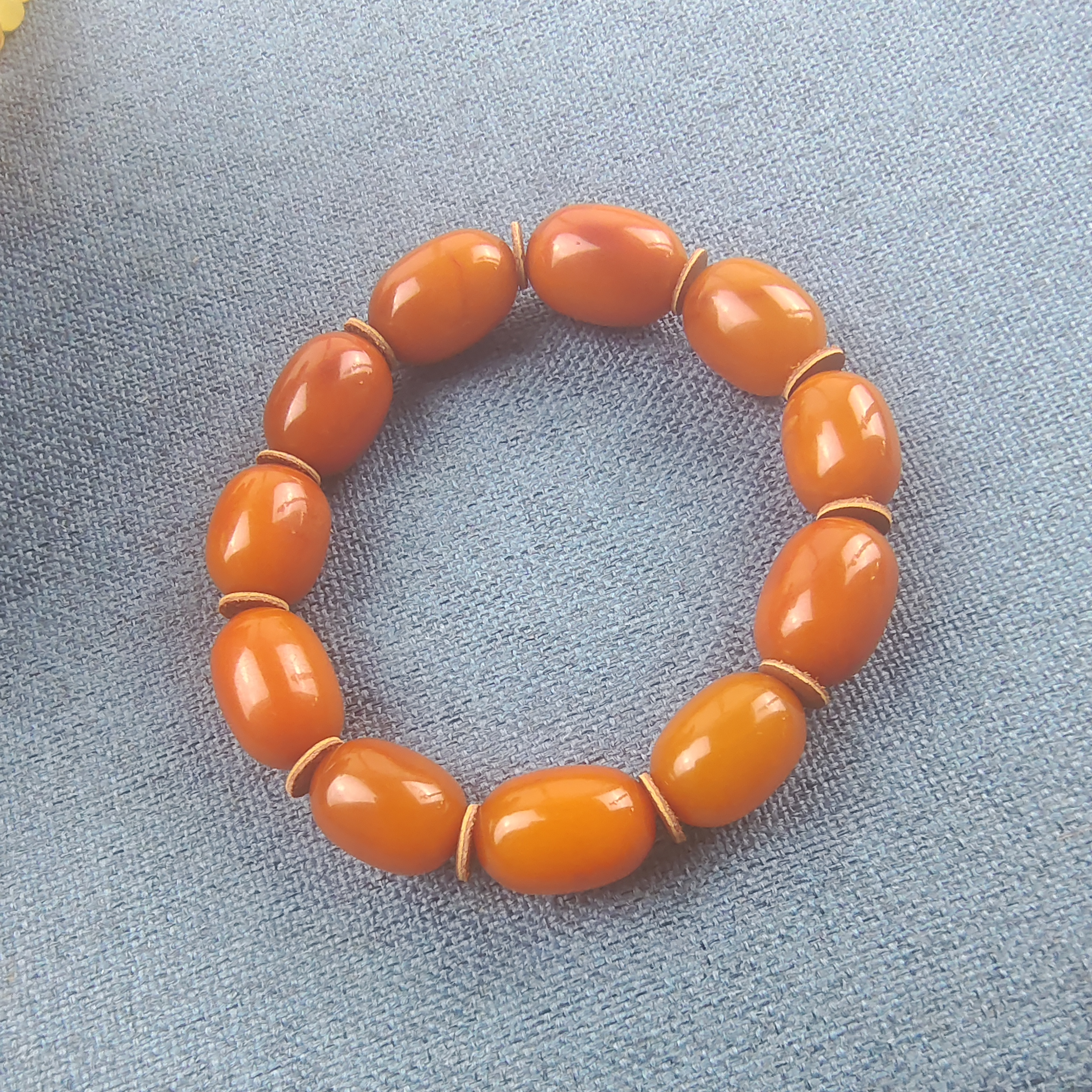 琥珀蜜蜡老蜡枣珠