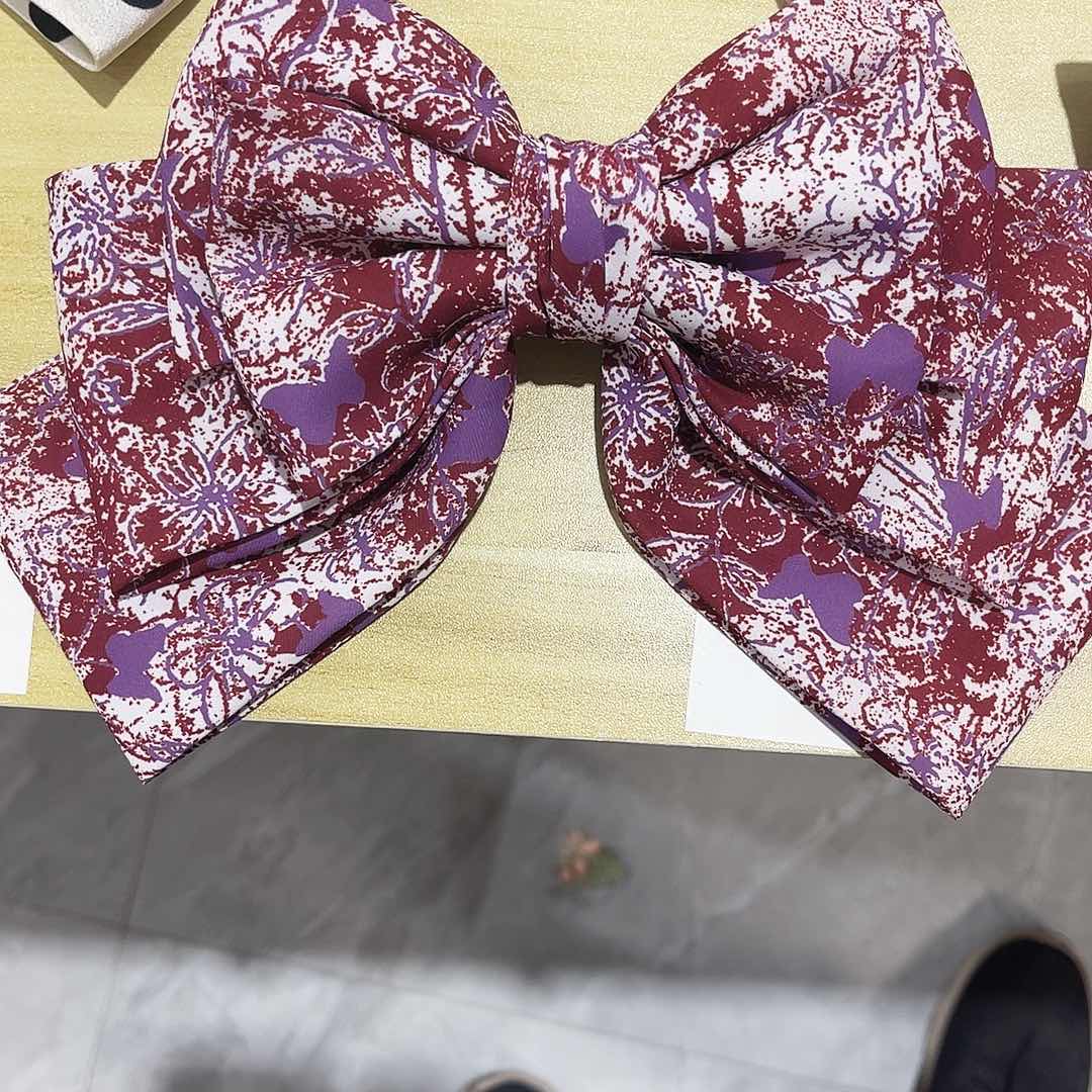 皮质铁合金蝴蝶结发夹