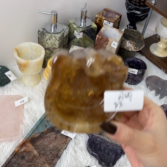 石材天然大理石烛台9091