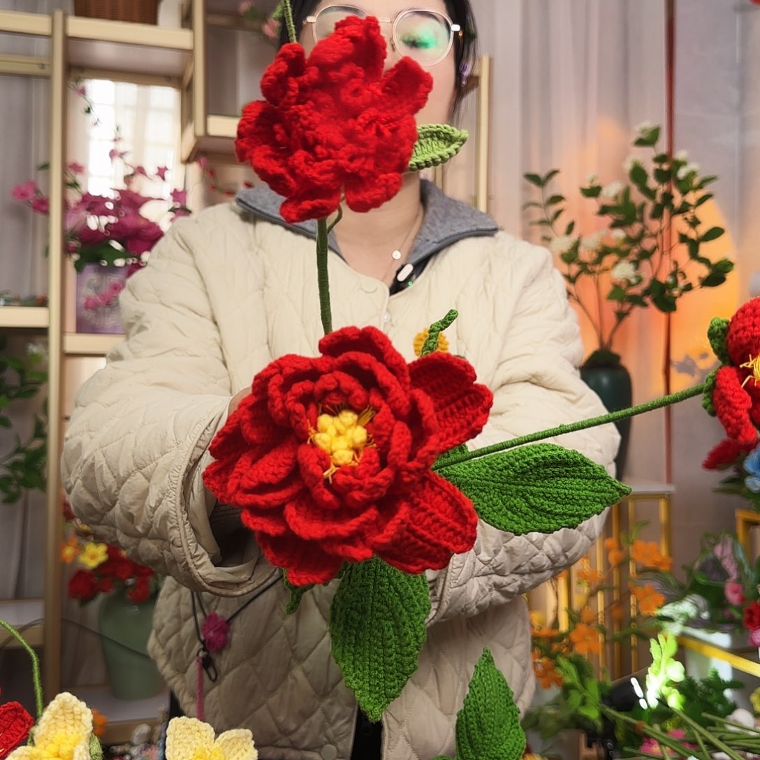 手工钩织设计花束