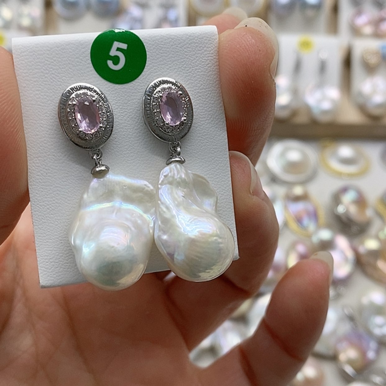 【闪购商品】淡水珍珠耳饰银S925镶嵌