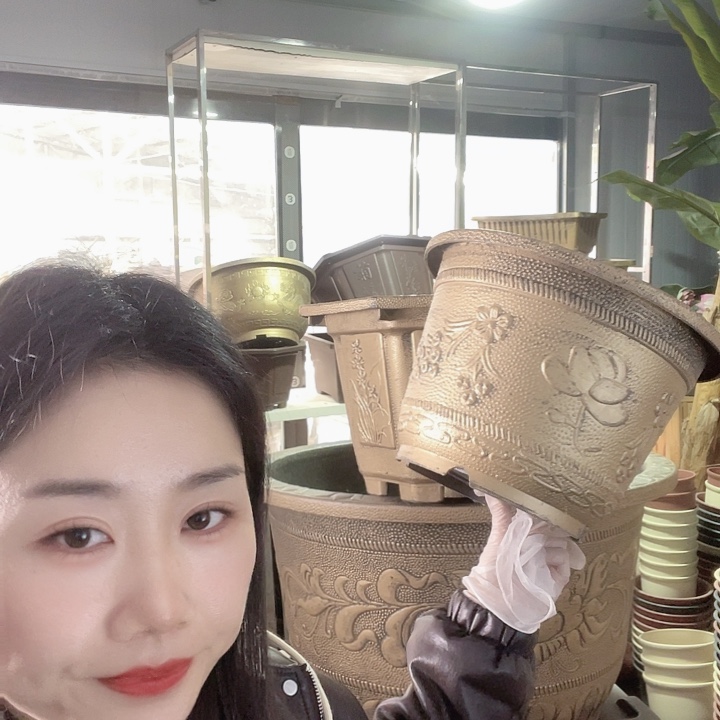 梅花30花盆13个有孔颜色混搭