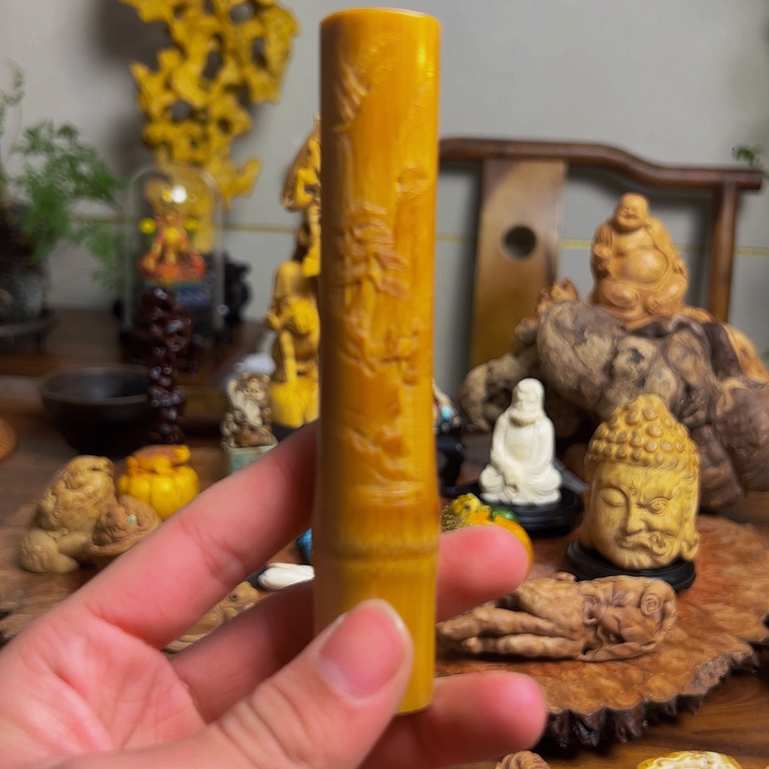 竹尚秋竹木雕刻山水