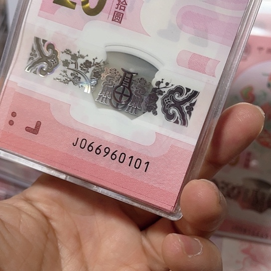 塑料2025年蛇年纪念钞靓号倒置101刀