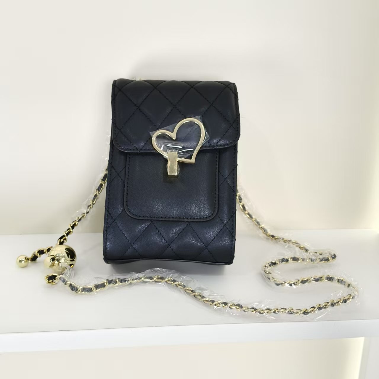 麦迪尚品【接WM】5051947 时尚菱格迷你手机包链条单肩包品牌撤柜