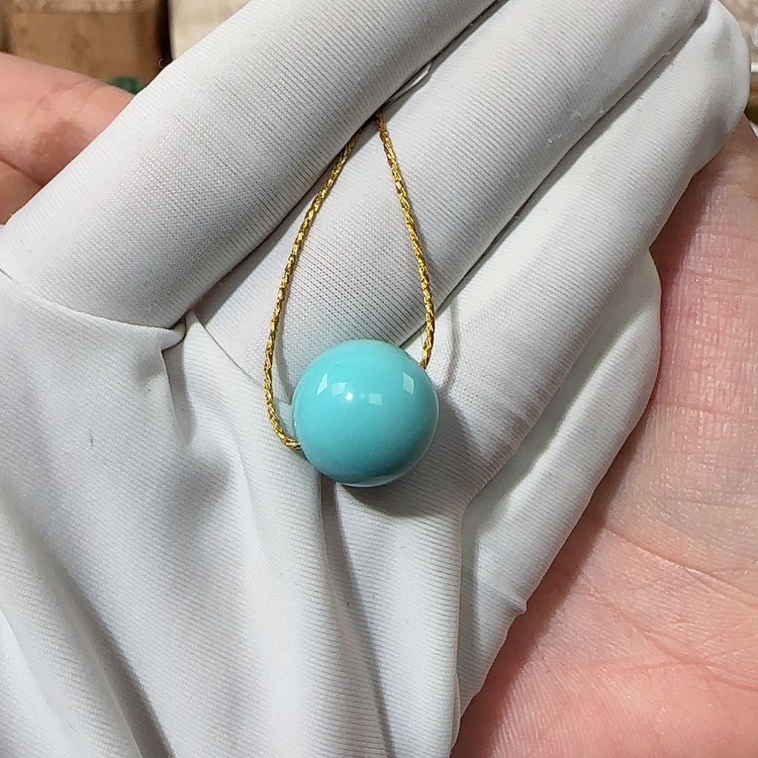 绿松石未镶嵌12mm➕单珠