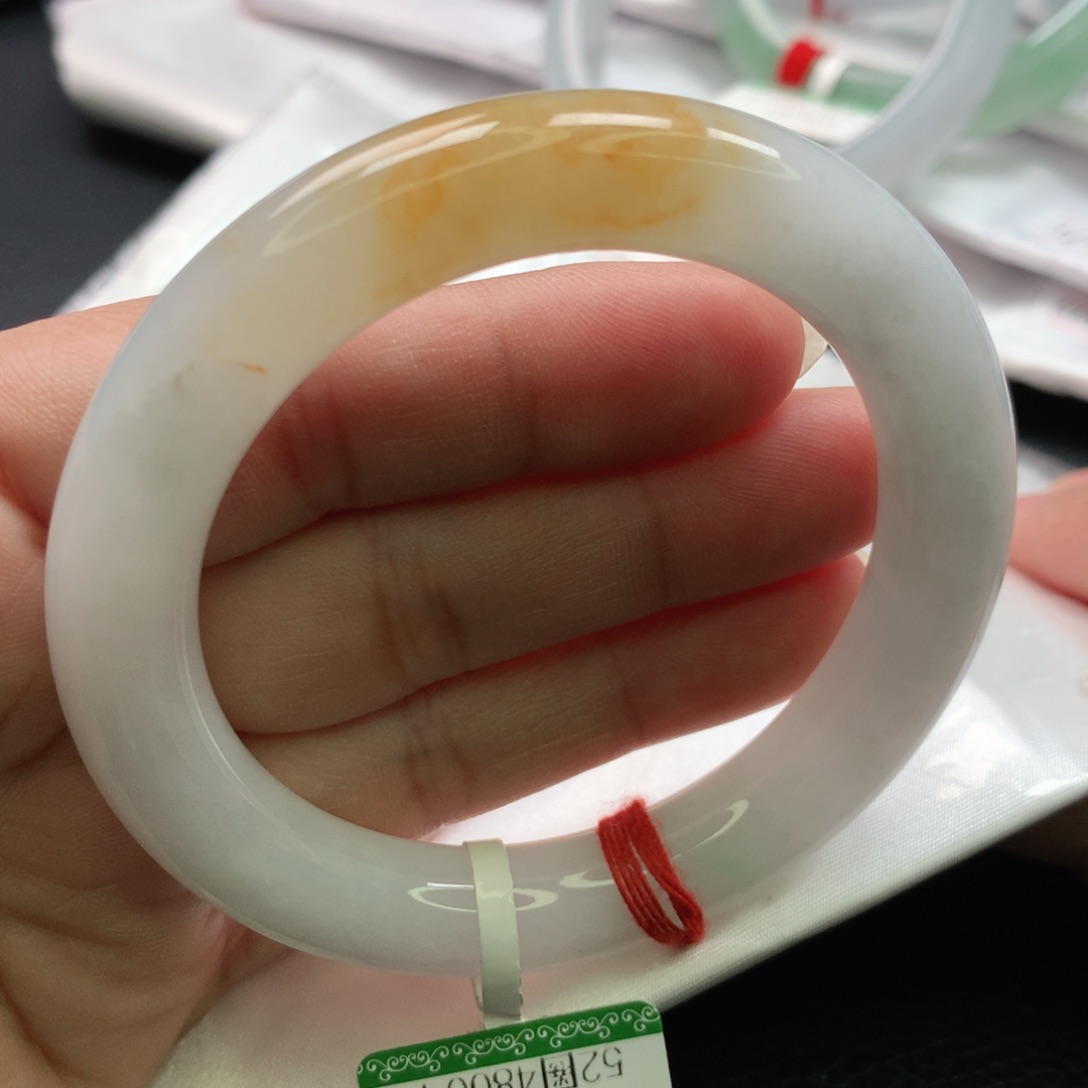 翡翠手镯未镶嵌缅甸52.53