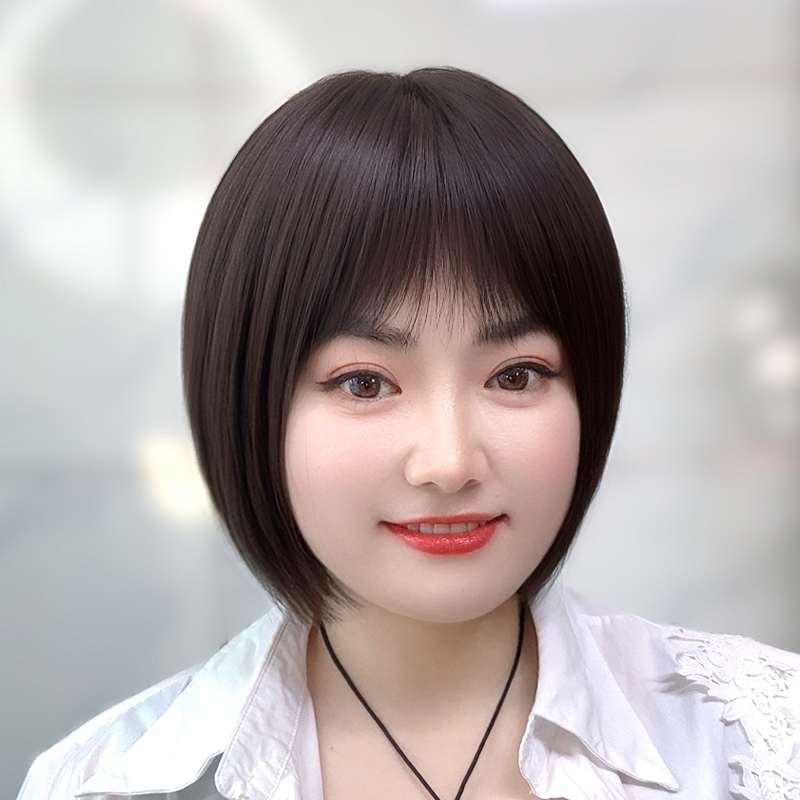 【大头皮全手织波波发】假发女全真发遮白发轻薄递针整顶假发B06