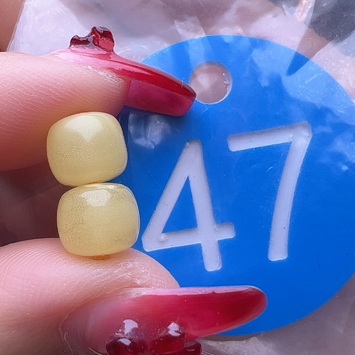 蜜蜡裸石未镶嵌微金沙 8mm 老型