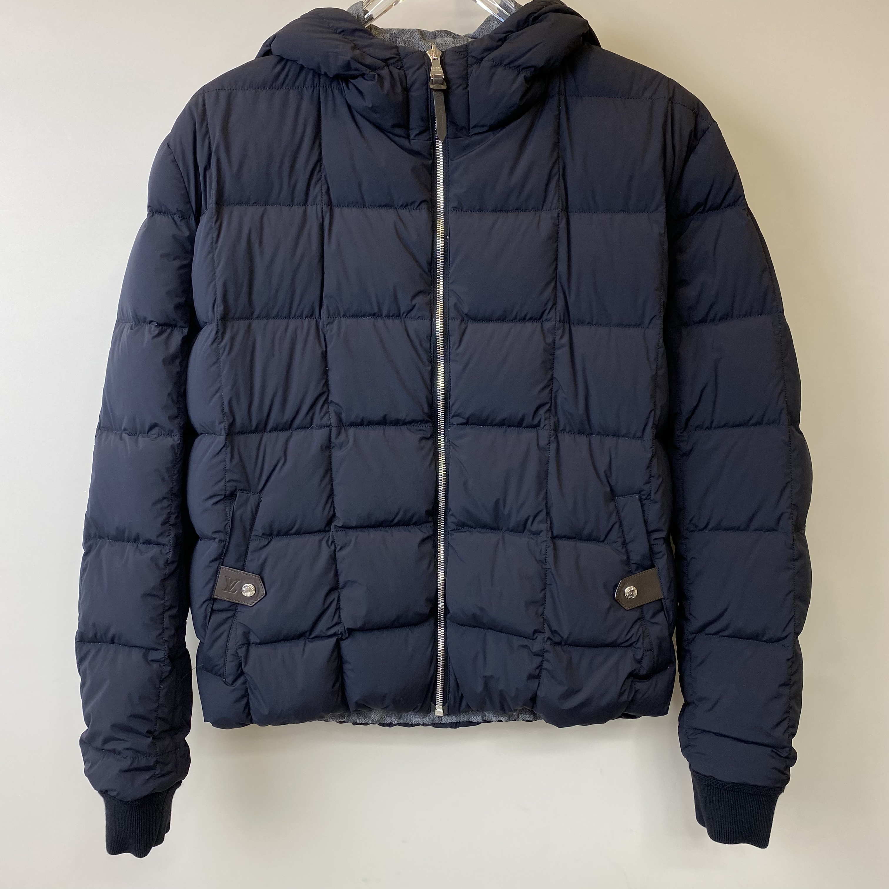 99新 LouisVuitton/路易威登 棋盘格双面穿羽绒服  48码 AA10162